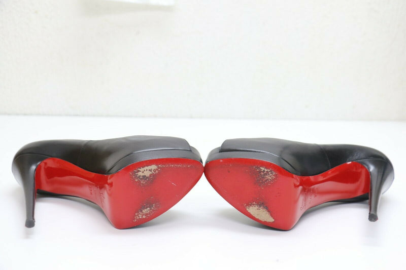 CHRISTIAN LOUBOUTIN Kid Leather Palais Royal 140 Pumps 39.5EU sz: 9US - Black