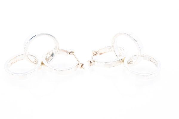 Tiffany & Co Paloma Picasso Triple Hoop Drop Earrings 925 Sterling silver