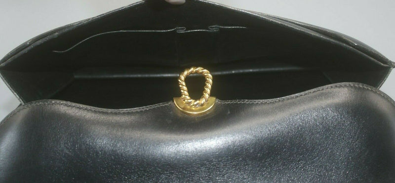 Hermes Sac Escale Small Black Leather Shoulder Bag