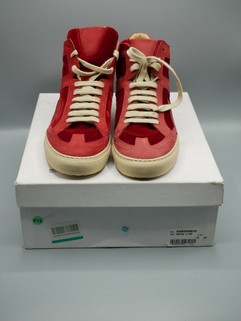 Maison Martin Margiela MM6 Leather Cutout Trainers Hi Top Sneakers