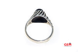 Sarah Coventry Black Onyx Twist Cable 925 Sterling Silver Ring Size 8