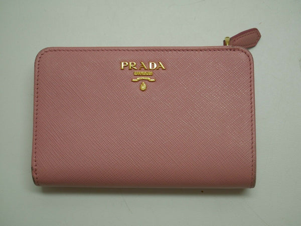 Prada Small Saffiano Wallet 1ML225 Cameo Powder Pink Tan Beige