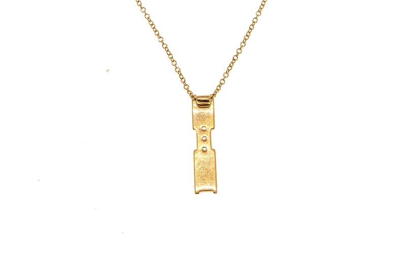 Tiffany & Co Three Diamond Atlas Pendant 18K 750 Rose Gold 16.25" Necklace