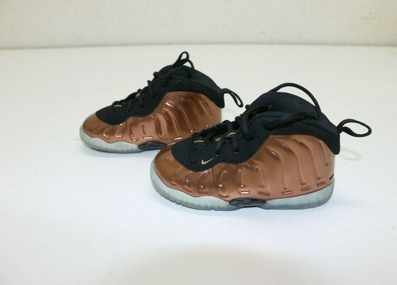 Nike Air Little Posite One TD Metallic Copper Black 723947-004 Toddler Size 6C