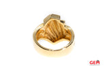 Vintage Wave Shield Style Ring Solid 14k 585 Yellow Gold Size 6