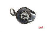 Ranger Cowboy Hat Stampede String Charm Solid 925 Sterling Silver Western Headwear Pendant