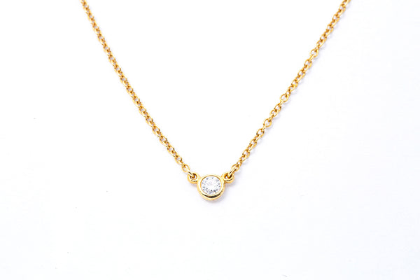Tiffany & Co Elsa Peretti 0.07ct Round Diamonds by the Yard 18k 750 Necklace