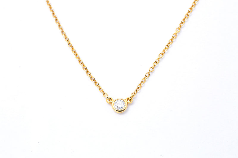 Tiffany & Co Elsa Peretti 0.07ct Round Diamonds by the Yard 18k 750 Necklace