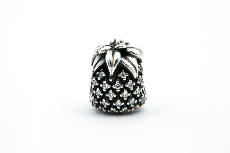 Pandora ALE Cubic Zirconia Sparkling Pineapple Bead 925 Sterling Silver CZ Charm
