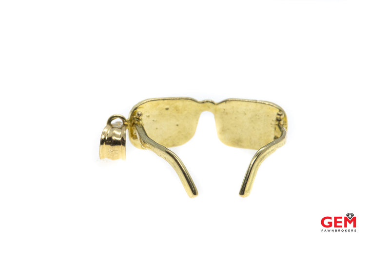 Vintage Solid 10k 417 Sunglasses Summer Charm Pendant Yellow Gold Moving Parts