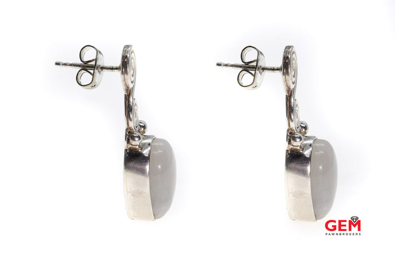 Sajen 925 Sterling Silver Pear Moonstone Infinity Drop Earrings
