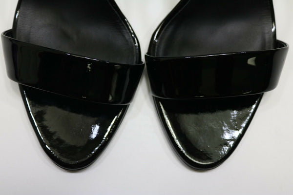 Giuseppe Zanotti Black Patent Leather 'Coline' Stiletto Sandals Size 40 e50303