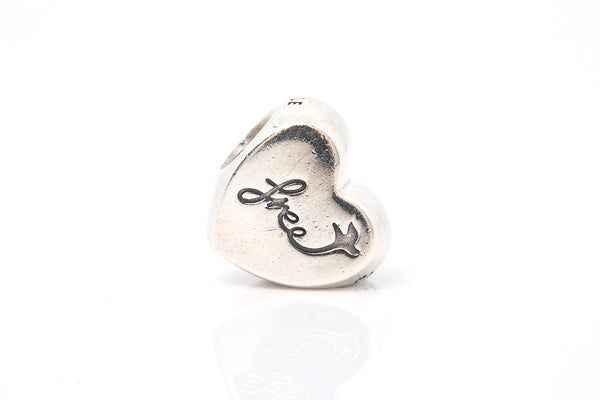 Pandora Sterling Silver Heart of Freedom ALE S925 Charm Pendant