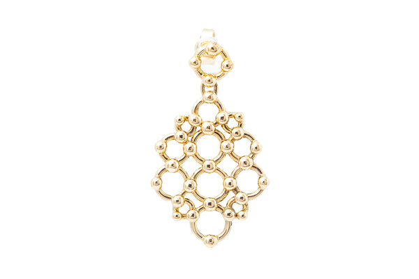 Single Tiffany & Co Cage Link Interlocking Circles 18k 750 Yellow Gold Single Drop Earring