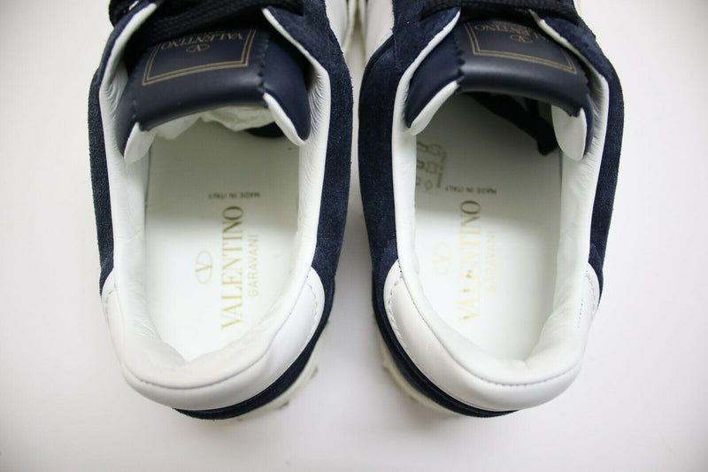 Valentino Garavani Fly Crew Suede RockStud Navy Blue Size 40.5 EUR / 7.5 US