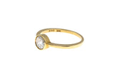 Gillian Conroy & Wilcox Diamond Solitaire Band 18K 750 Yellow Gold Ring Size 6
