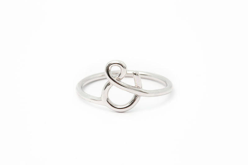 Sterling Silver Ampersand And Sign Punctuation Symbol 925 Ring Size 6.75