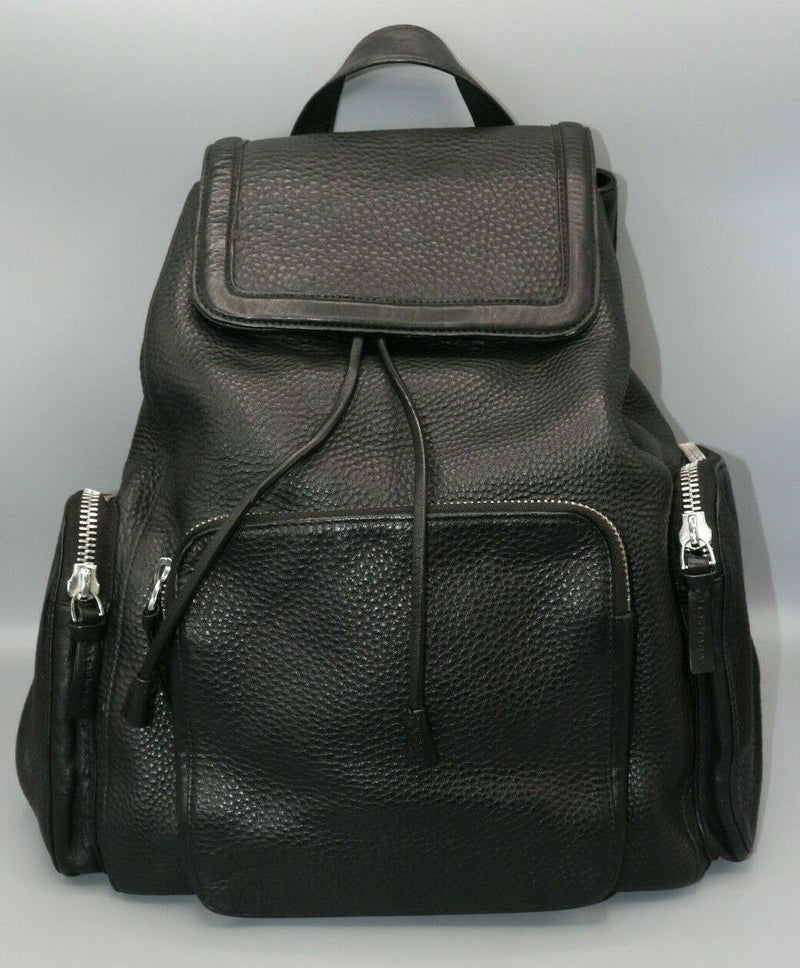 Mackage Keir Black Leather Backpack w/ Convertible Strap