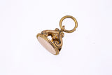 Antique Wax Stamp Sealer Non Engraved Charm 10K 417 Rose Gold Watch FOB Pendant