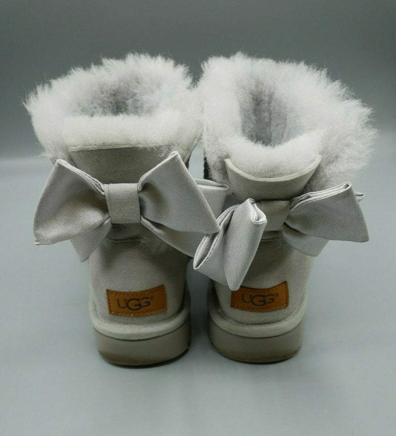 UGG Australia Classic Mini Satin Elephant Gray Boots 1094985 US Size 6