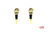 Robert Lee Morris 18k 750, Yellow Gold Polished Hoop Pair Earrings