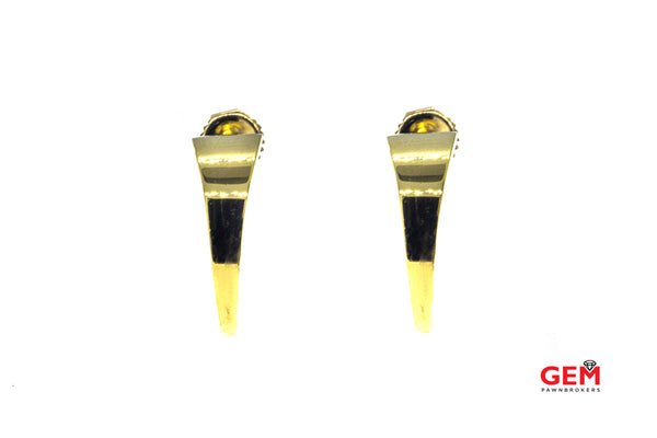 Robert Lee Morris 18k 750, Yellow Gold Polished Hoop Pair Earrings
