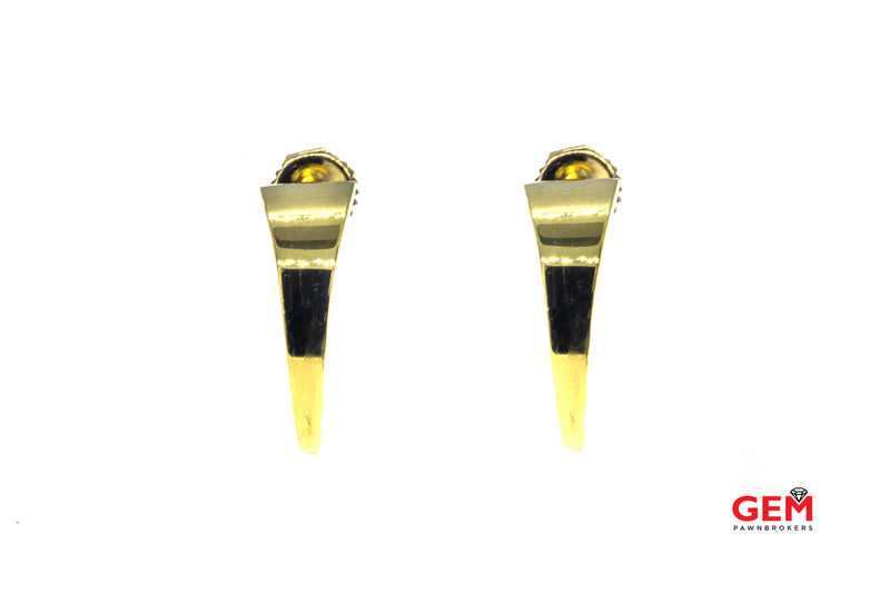 Robert Lee Morris 18k 750, Yellow Gold Polished Hoop Pair Earrings