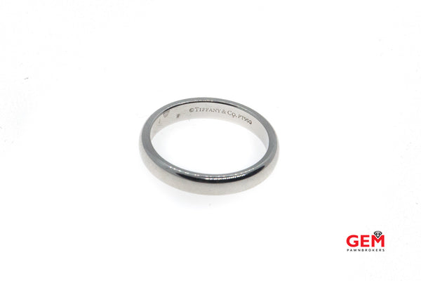 Tiffany & Co.  Platinum Domed Wedding Band Ring Size 4.5