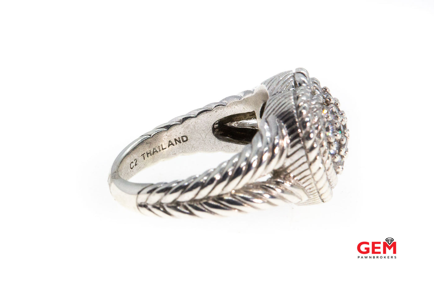 [ PANDORUMJEWELRY] 龜裂 リング ★ Judith Ripka Diamonique Cubic Zirconia Heart Cable 925