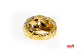 Estate Diamond Twisted Rope Statement 18K 750 Gold Dome Ring Size 5 1/2
