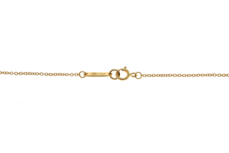 Tiffany & Co Three Diamond Atlas Pendant 18K 750 Rose Gold 16.25" Necklace