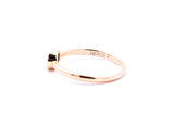 SNJ 6mm Diamond Pave Geometric Circle Wire Band 14K 585 Rose Gold Ring Size 7