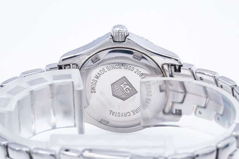 Tag Heuer Link Quartz Diamond Ladies Mother of Pearl WJ1319 27mm Steel Watch
