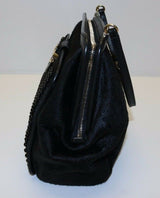 Jason Wu Daphne Studded Black Calf Hair Shoulder Bag