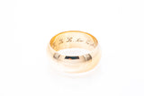 Vintage Premesco 14k Plum 585 Inscribed 1962 Wide Domed Wedding Band Ring Size 6.5