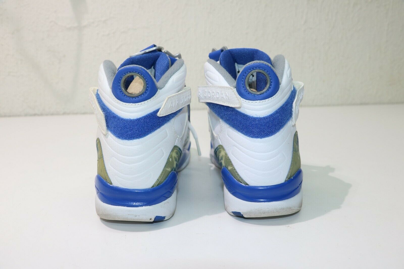 Nike Air Jordan 8.0 GS 467808 102 White/Metallic Silver Size 5.5Y