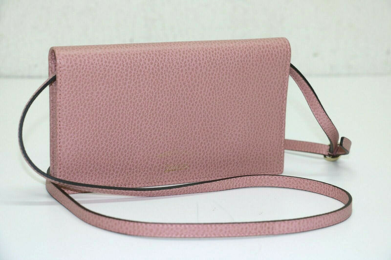 Gucci: Swing Pochette - 2way Shoulder Wallet / Shoulder Bag Calf - 368231 - Pink