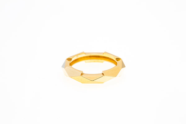 Gucci Link to Love Facted Yellow Gold 18k 750 Ring Italy Size 5