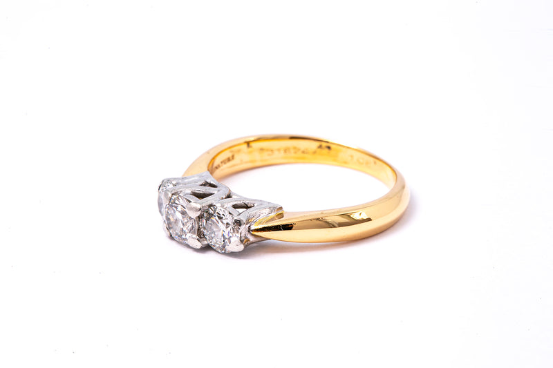 Zales Signature 1.08ctw Three Stone Diamond Engagement Ring Size 7