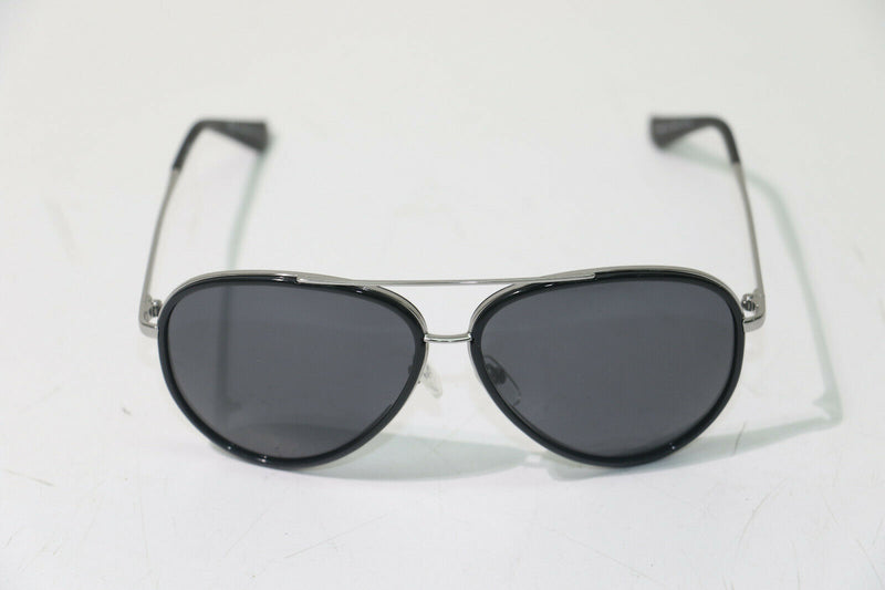 Salvatore Ferragamo SF146S 001 Black/Silver Aviator Sunglasses - 58-13-135