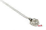 Barse Sterling Silver Necklace Scroll Filigree Pierced Pendant