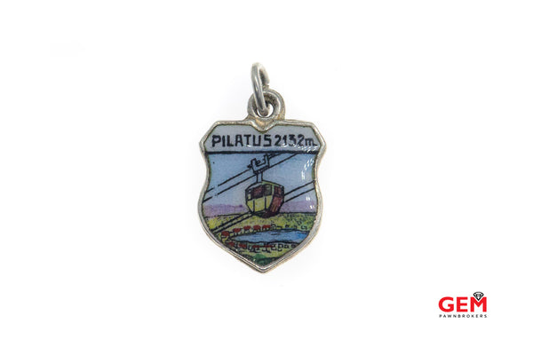 Fritz Reu & Co Silver 800 Pilatus Charm Pendant Traveler